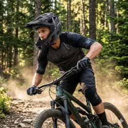 Casco Full Face Mtb Lixada Para Bicicleta De Montaña Ligero